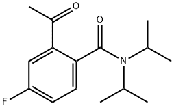 Benzamide, 2-acetyl-4-fluoro-N,N-bis(1-methylethyl)- Structure