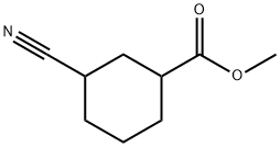 Cyclohexanecarboxylic acid, 3-cyano-, methyl ester Structure