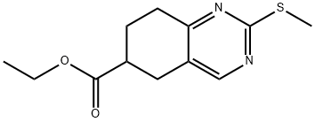 6-Quinazolinecarboxylic acid, 5,6,7,8-tetrahydro-2-(methylthio)-, ethyl ester Structure