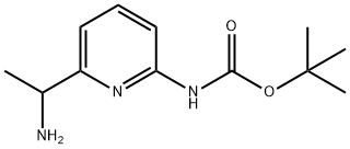 tert-butyl
N-[6-(1-aminoethyl)pyridin-2-yl]carbamate Structure