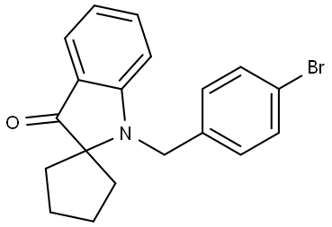 1′-[(4-Bromophenyl)methyl]spiro[cyclopentane-1,2′-[2H]indol]-3′(1′H)-one Structure