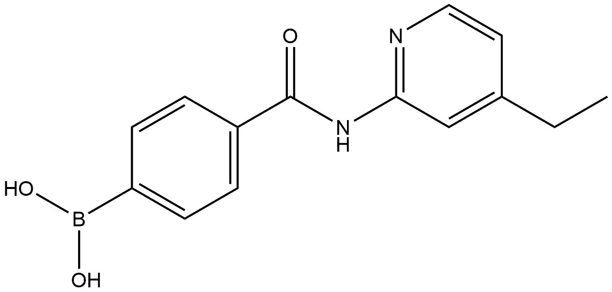 B-[4-[[(4-Ethyl-2-pyridinyl)amino]carbonyl]phenyl]boronic acid Structure