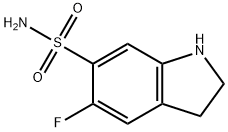 1H-Indole-6-sulfonamide, 5-fluoro-2,3-dihydro- Structure