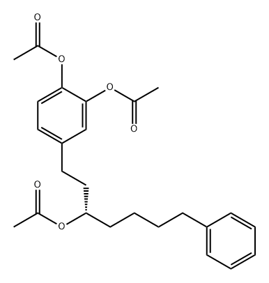 1,2-Benzenediol, 4-[(3S)-3-(acetyloxy)-7-phenylheptyl]-, 1,2-diacetate Structure