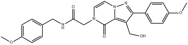 2-[3-(Hydroxymethyl)-2-(4-methoxyphenyl)-4-oxopyrazolo[1,5-a]pyrazin-5(4H)-yl]-N-(4-methoxybenzyl)acetamide Structure