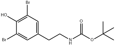 Carbamic acid, N-[2-(3,5-dibromo-4-hydroxyphenyl)ethyl]-, 1,1-dimethylethyl ester Structure