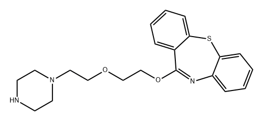 Dibenzo[b,f][1,4]thiazepine, 11-[2-[2-(1-piperazinyl)ethoxy]ethoxy]- Structure