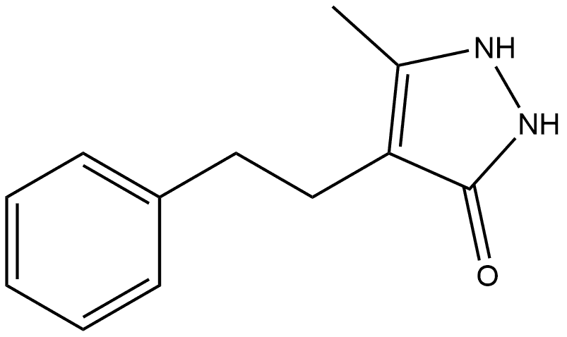 1,2-Dihydro-5-methyl-4-(2-phenylethyl)-3H-pyrazol-3-one Structure