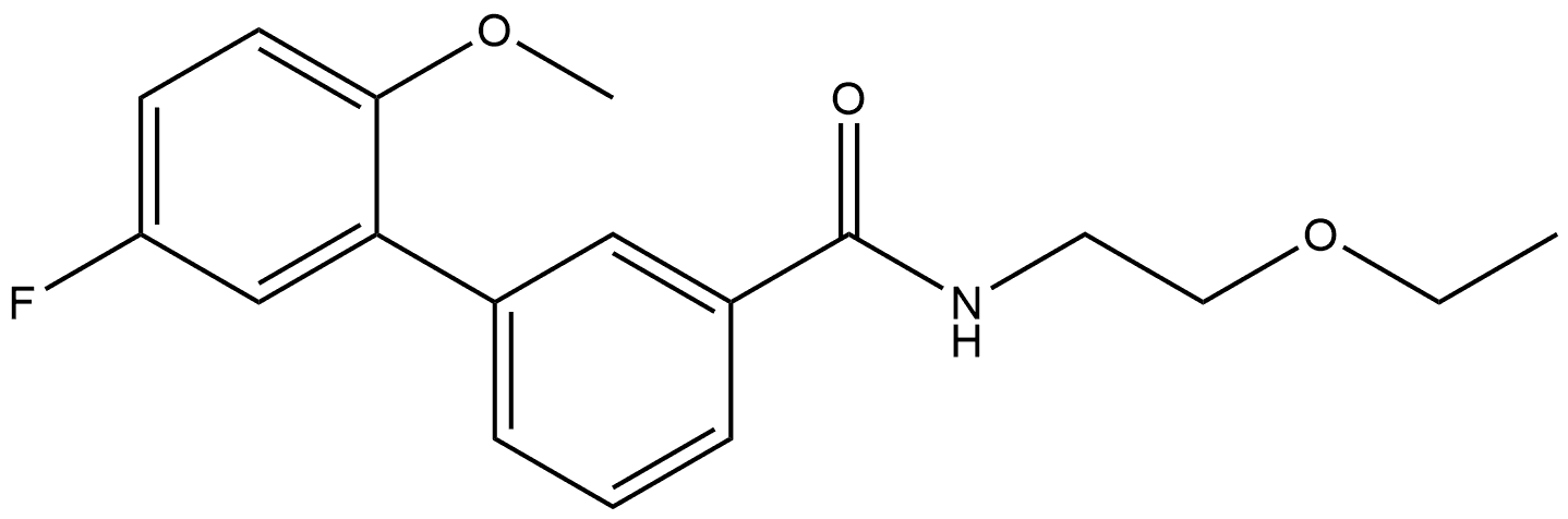 N-(2-Ethoxyethyl)-5'-fluoro-2'-methoxy[1,1'-biphenyl]-3-carboxamide Structure