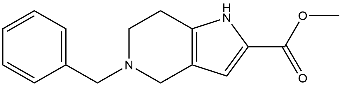 methyl 5-benzyl-4,5,6,7-tetrahydro-1H-pyrrolo[3,2-c]pyridine-2-carboxylate Structure