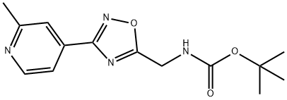 tert-butyl (3-(2-methylpyridin-4-yl)-1,2,4-oxadiazol-5-yl)methylcarbamate Structure
