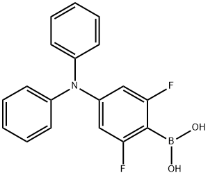 (4-(diphenylamino)-2,6-difluorophenyl)boronic acid Structure