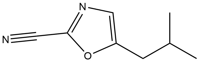 2-Oxazolecarbonitrile, 5-(2-methylpropyl)- Structure