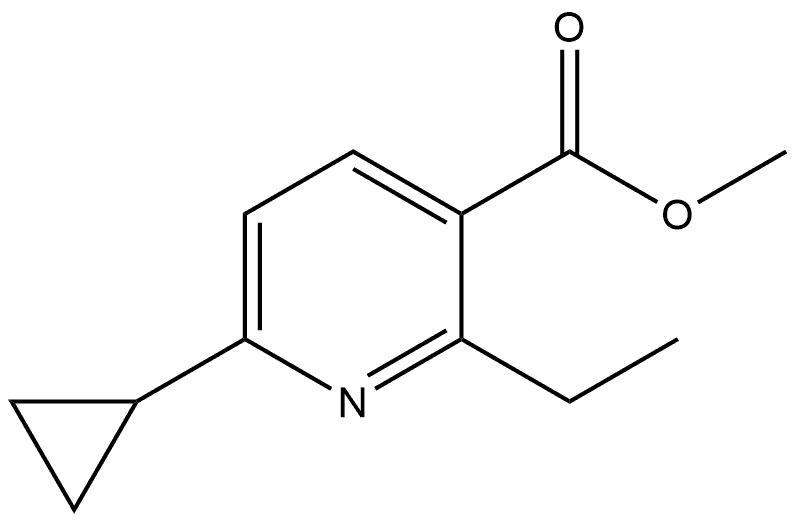 Methyl 6-cyclopropyl-2-ethyl-3-pyridinecarboxylate Structure