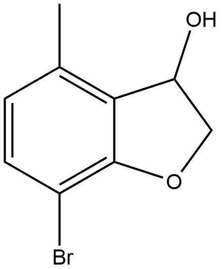 7-Bromo-2,3-dihydro-4-methyl-3-benzofuranol Structure