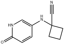 Cyclobutanecarbonitrile, 1-[(1,6-dihydro-6-oxo-3-pyridinyl)amino]- Structure