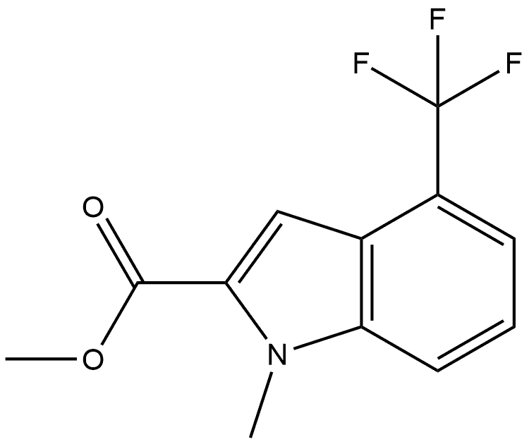 Methyl 1-Methyl-4-(trifluoromethyl)indole-2-carboxylate Structure