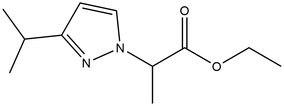 ethyl 2-(3-isopropyl-1H-pyrazol-1-yl)propanoate Structure