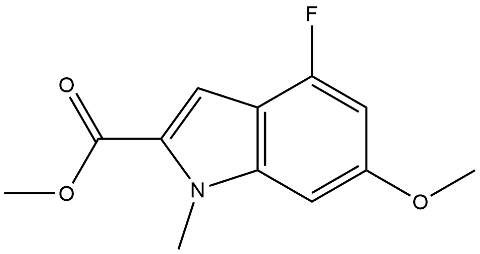 Methyl 4-Fluoro-6-methoxy-1-methylindole-2-carboxylate Structure