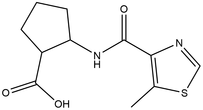 2-[[(5-Methyl-4-thiazolyl)carbonyl]amino]cyclopentanecarboxylic acid Structure