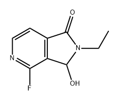 1H-Pyrrolo[3,4-c]pyridin-1-one, 2-ethyl-4-fluoro-2,3-dihydro-3-hydroxy- 구조식 이미지