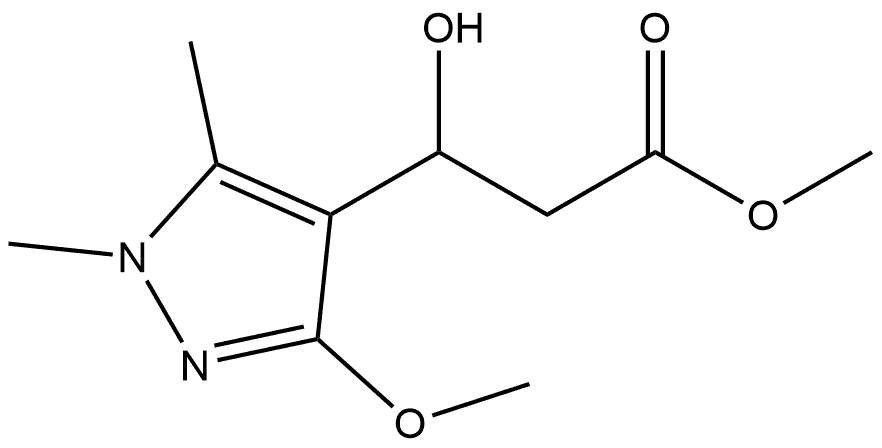 methyl 3-hydroxy-3-(3-methoxy-1,5-dimethyl-1H-pyrazol-4-yl)propanoate Structure