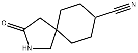 2-Azaspiro[4.5]decane-8-carbonitrile, 3-oxo- Structure