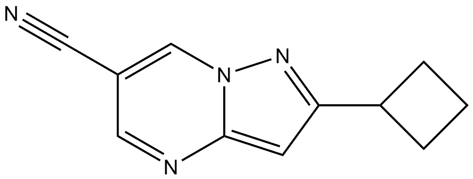 2-cyclobutylpyrazolo[1,5-a]pyrimidine-6-carbonitrile Structure