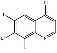 Quinoline, 7-bromo-4-chloro-6,8-difluoro- Structure