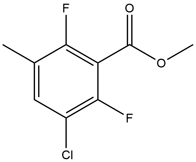 Methyl 3-chloro-2,6-difluoro-5-methylbenzoate 구조식 이미지