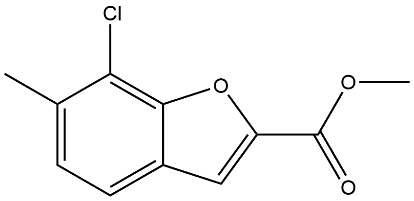 Methyl 7-chloro-6-methyl-2-benzofurancarboxylate Structure