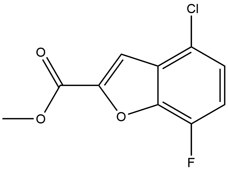 Methyl 4-chloro-7-fluoro-2-benzofurancarboxylate Structure