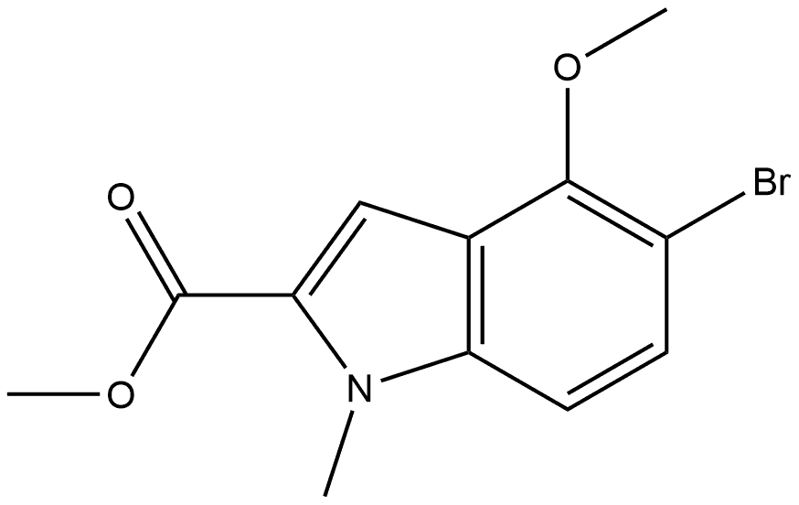 Methyl 5-Bromo-4-methoxy-1-methylindole-2-carboxylate Structure