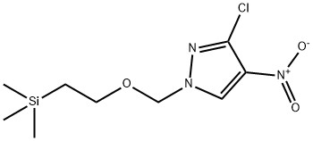 1H-Pyrazole, 3-chloro-4-nitro-1-[[2-(trimethylsilyl)ethoxy]methyl]- Structure