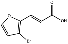 2-Propenoic acid, 3-(3-bromo-2-furanyl)-, (2E)- Structure