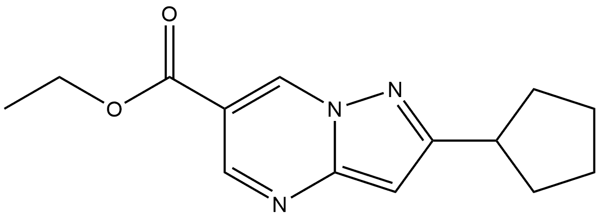 ethyl 2-cyclopentylpyrazolo[1,5-a]pyrimidine-6-carboxylate Structure