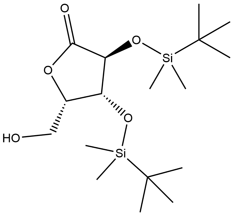 2,3-di-O-(tert-butyldimethylsilyl)-L-xylono-γ-lactone Structure