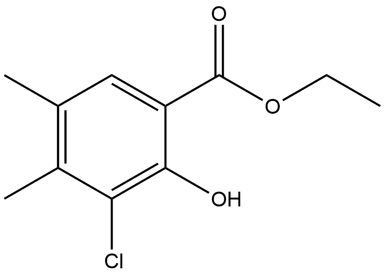 Ethyl 3-chloro-2-hydroxy-4,5-dimethylbenzoate Structure