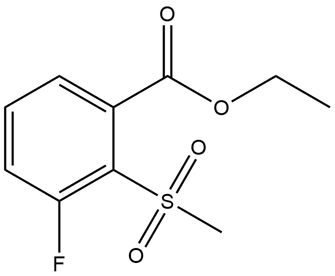 Ethyl 3-fluoro-2-(methylsulfonyl)benzoate Structure