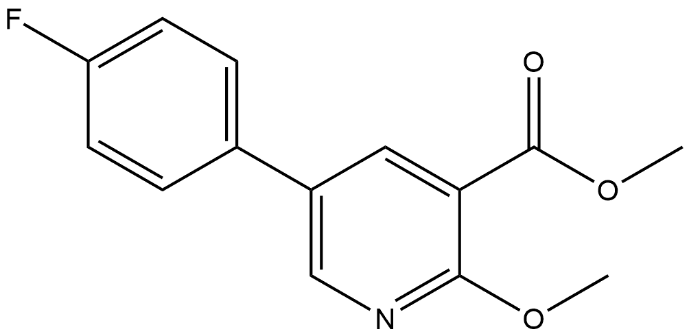 Methyl 5-(4-fluorophenyl)-2-methoxy-3-pyridinecarboxylate Structure