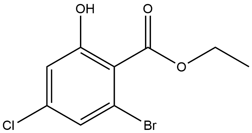 Ethyl 2-bromo-4-chloro-6-hydroxybenzoate Structure