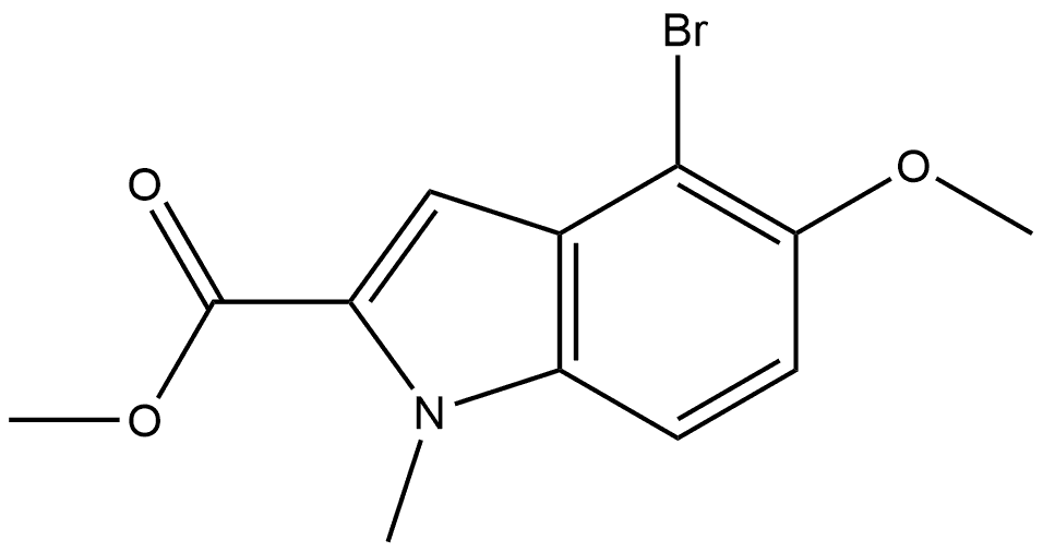 Methyl 4-Bromo-5-methoxy-1-methylindole-2-carboxylate Structure