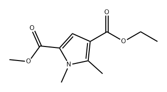 1H-Pyrrole-2,4-dicarboxylic acid, 1,5-dimethyl-, 4-ethyl 2-methyl ester 구조식 이미지