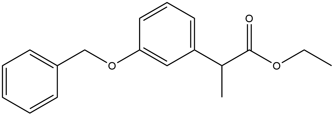 Benzeneacetic acid, α-methyl-3-(phenylmethoxy)-, ethyl ester Structure