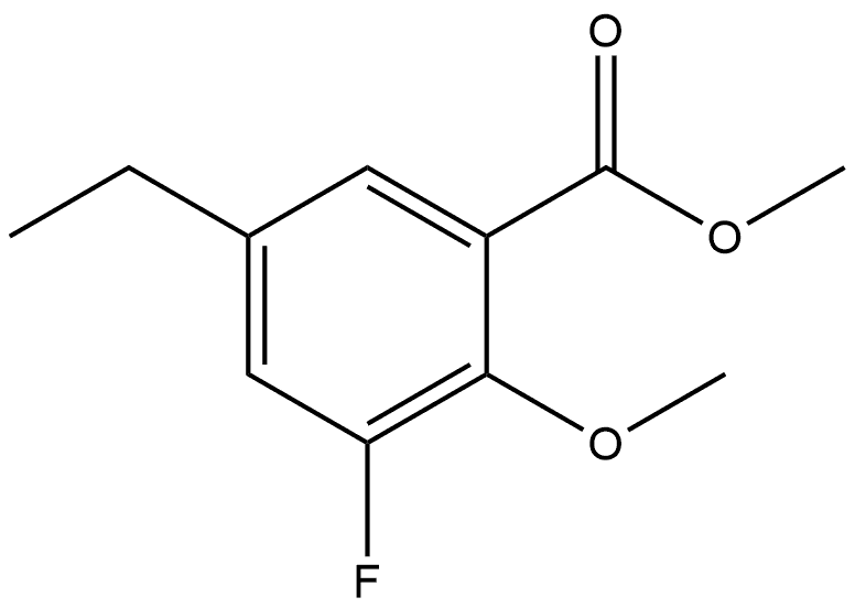 Methyl 5-ethyl-3-fluoro-2-methoxybenzoate Structure