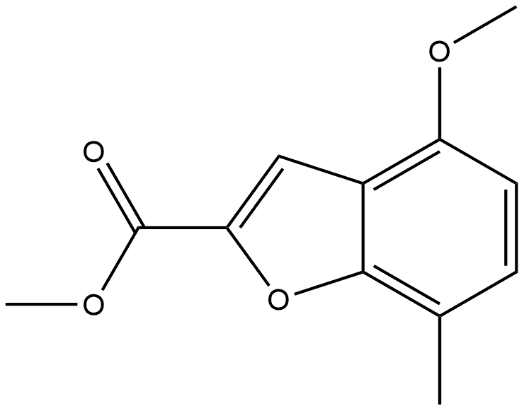 Methyl 4-methoxy-7-methyl-2-benzofurancarboxylate Structure