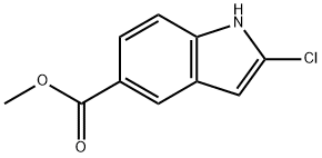 1H-Indole-5-carboxylic acid, 2-chloro-, methyl ester Structure
