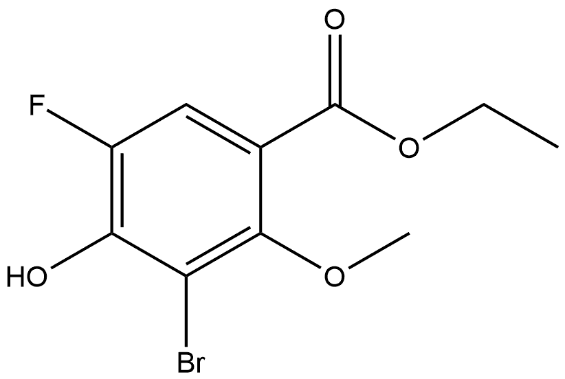 Ethyl 3-bromo-5-fluoro-4-hydroxy-2-methoxybenzoate Structure