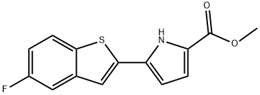 Methyl 5-(5-fluoro-1-benzothiophen-2-yl)-1H-pyrrole-2-carboxylate Structure