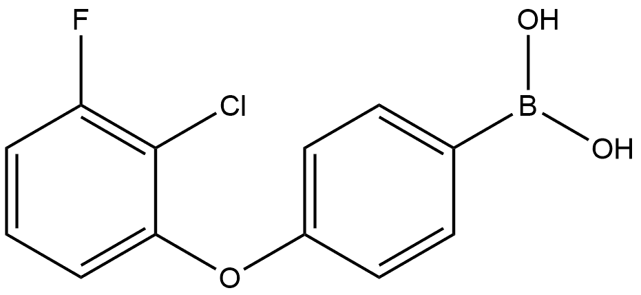B-[4-(2-Chloro-3-fluorophenoxy)phenyl]boronic acid 구조식 이미지